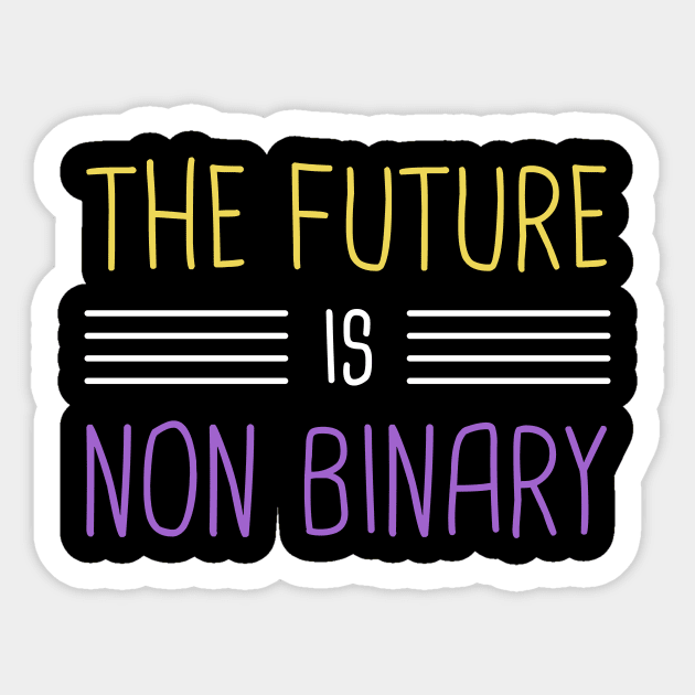 The Future Is Non-Binary | Gender Identity Genderqueer Sticker by MeatMan